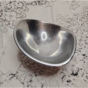 Vintage Nambe 567 Alloy Metal Butterfly Bowl 7” USA 1967 Art Abstract